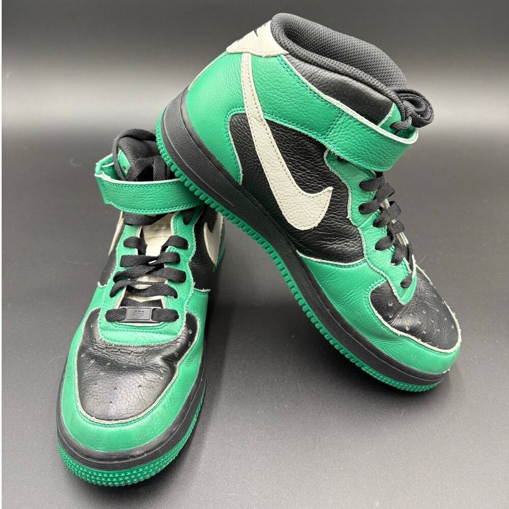 Nike Air Force 1 Mid '07 Pine Green Black White Sneakers Men's 7.5 DV3908-900